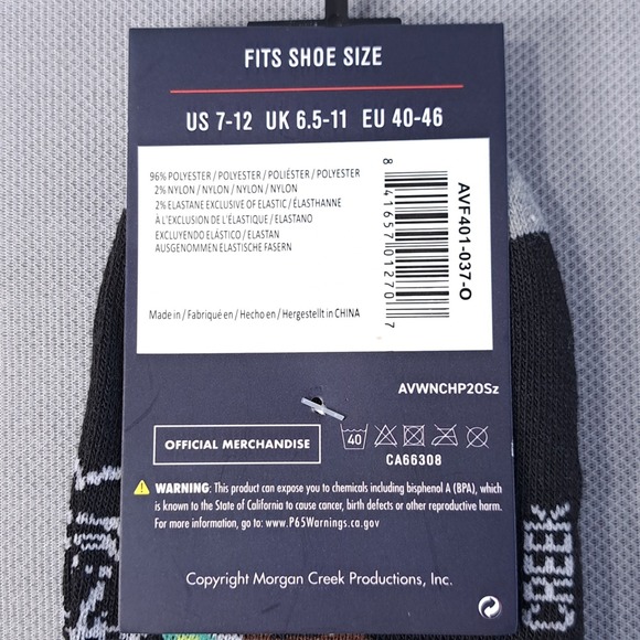 Lot of 3 2 Pair One Size Ace Ventura Socks Shoe Size U.S 7-12 Black/Gray - Picture 5 of 7